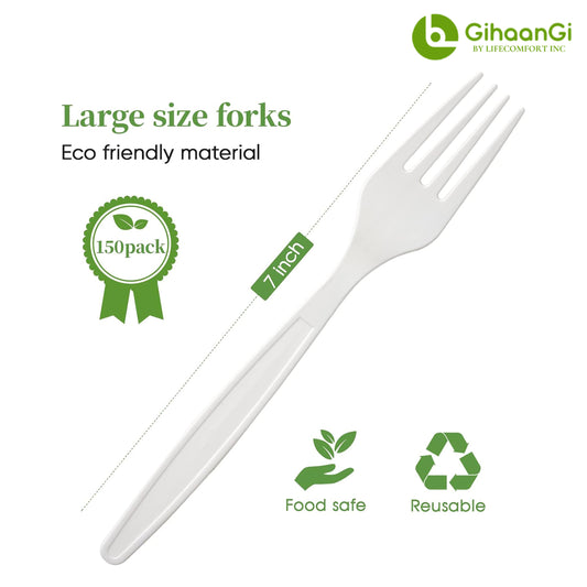 Disposable cornstarch Fork (White)