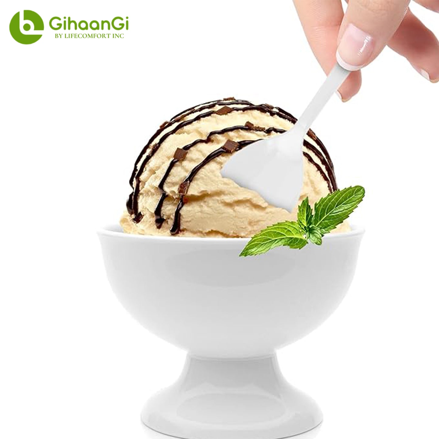 Disposable Cornstarch Spoons (White)