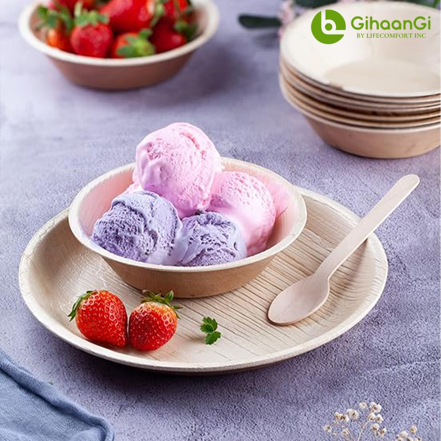 Natural Disposable Plates | 10 inch | 100% Natural | Pack of 125 | 8 Packs per carton | MOQ: 1 Carton