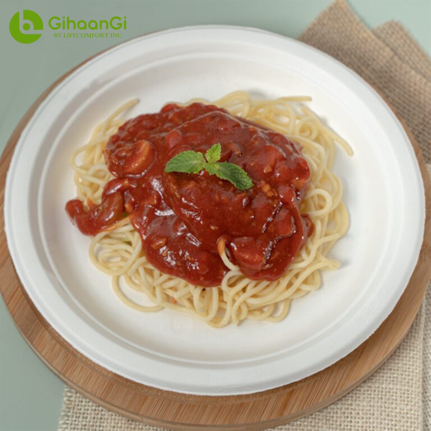 7" Bagasse Plate (White)