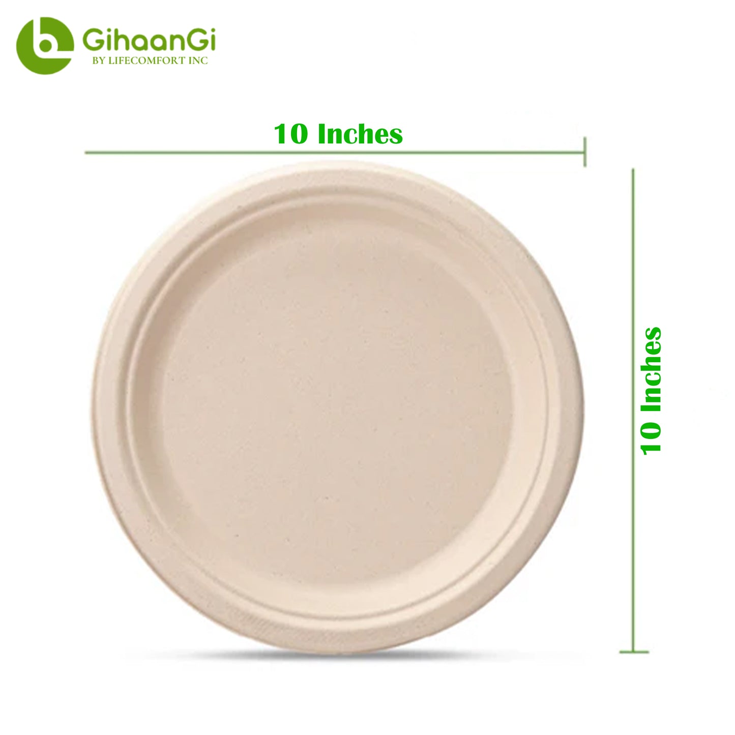 10" Bagasse Plates (Brown)