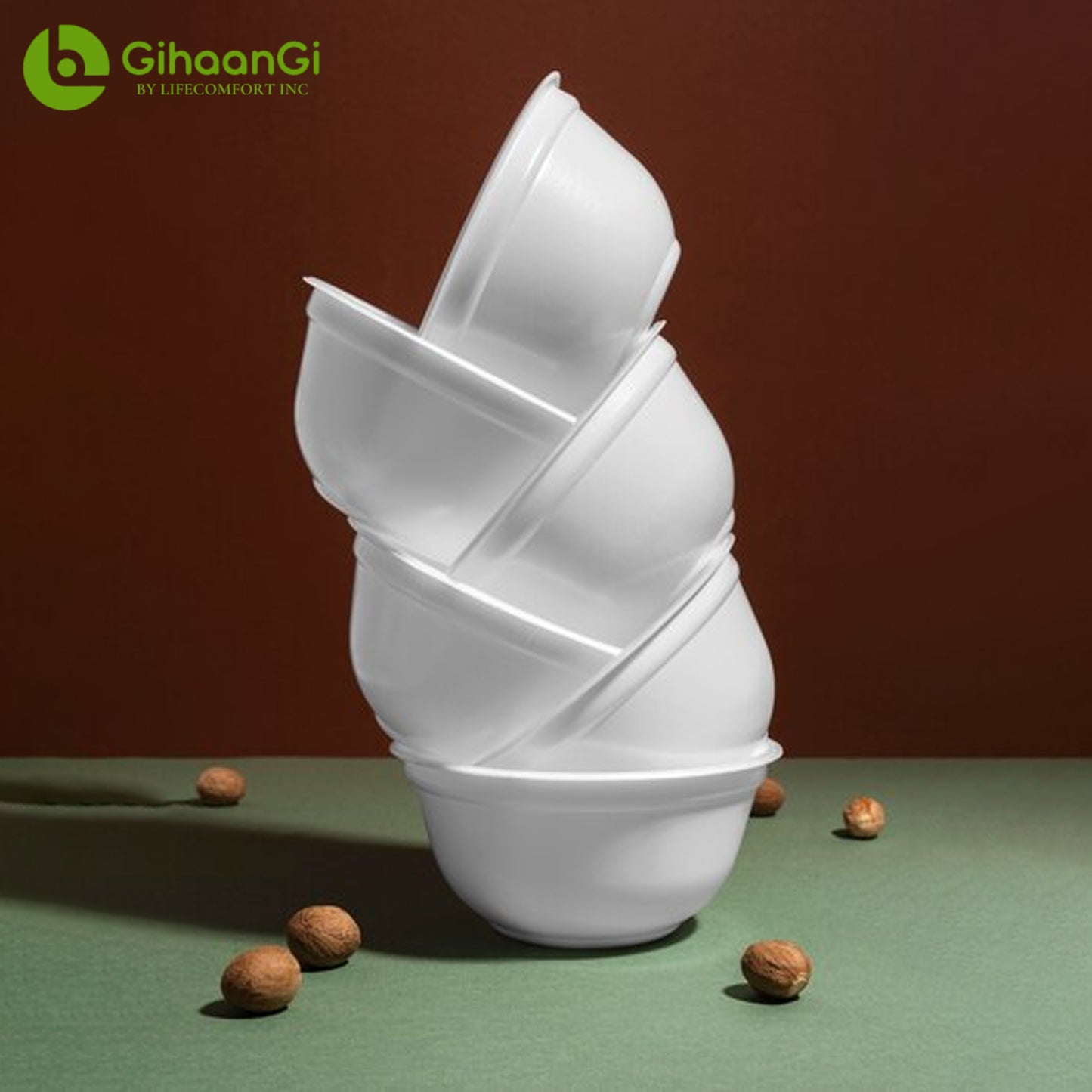 9oz Disposable Bagasse Bowl (White)