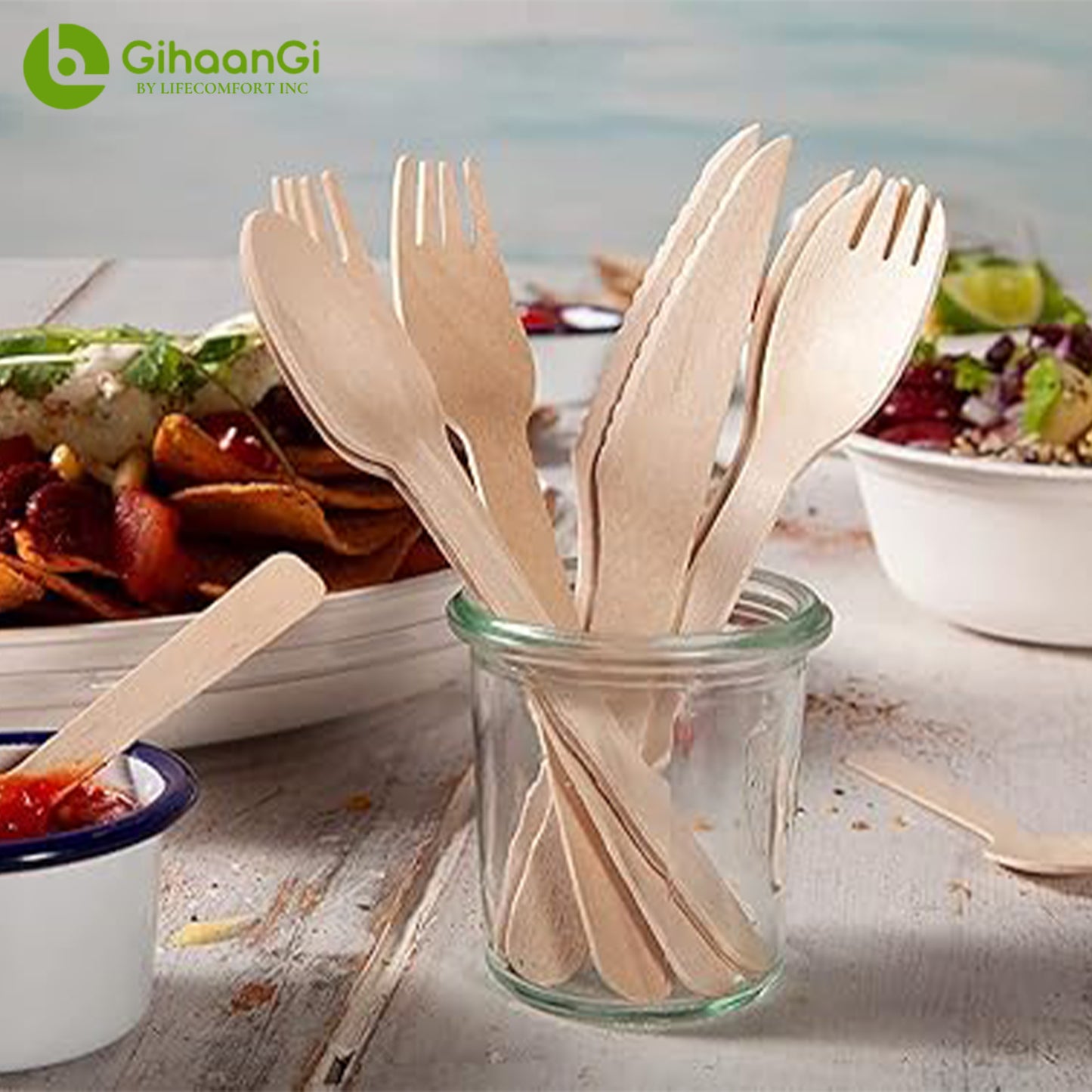 Brown Disposable Forks | Made of Cornstarch | Heat Proof | 100% Natural | Pack of 50 | 18 Packs per carton | MOQ: 1 Carton