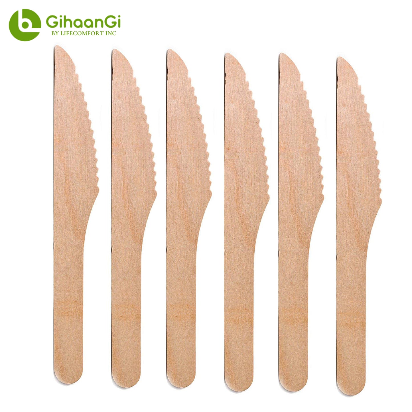 Brown Disposable Knives | Made of Cornstarch | Heat Proof | 100% Natural | Pack of 50 | 18 Packs per carton | MOQ: 1 Carton