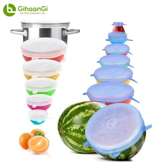 Silicone Stretch Lids 14 Pack Include 2pcs Xxl Size Up To 9.8'' Diameter Reusabl