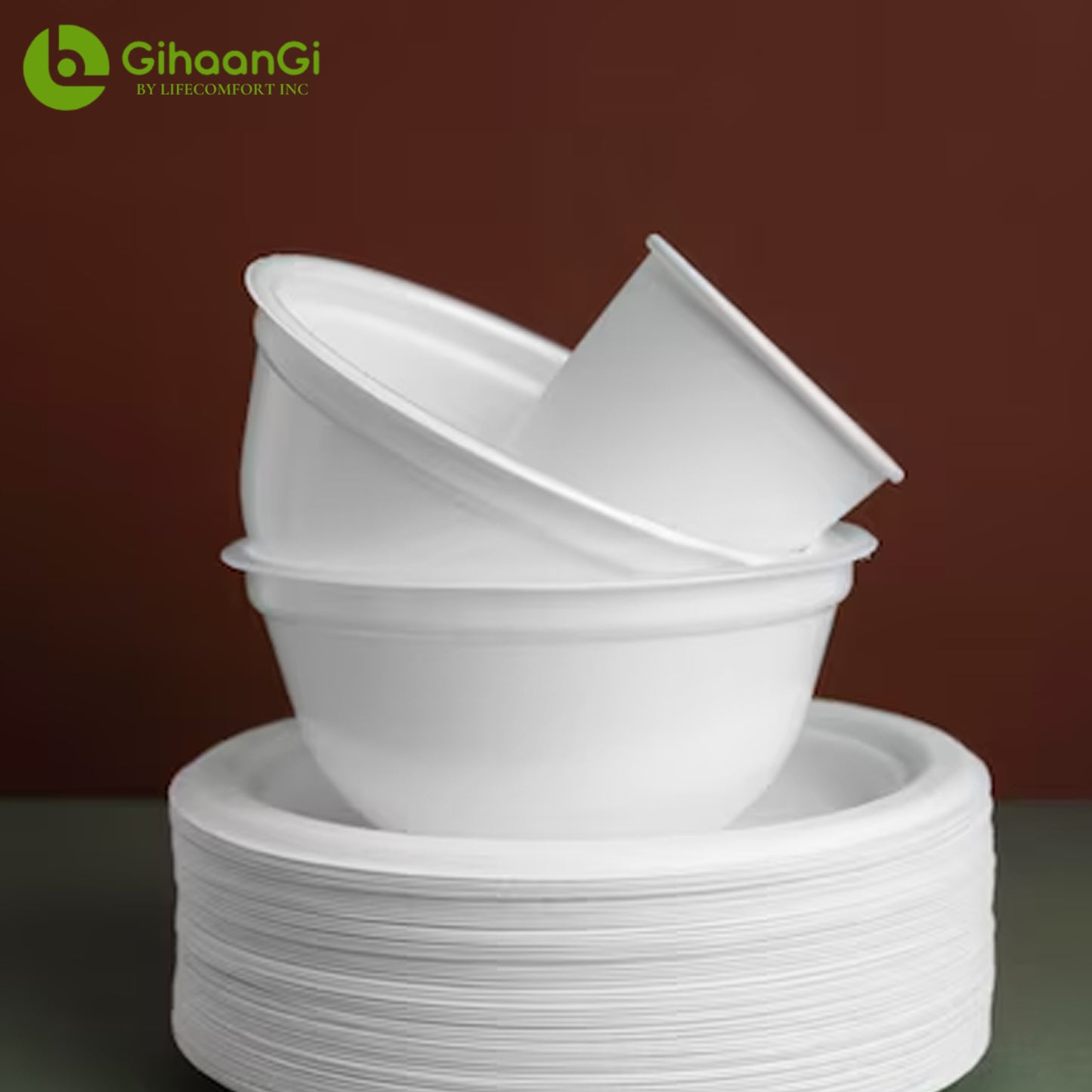 9oz Disposable Bagasse Bowl (White)